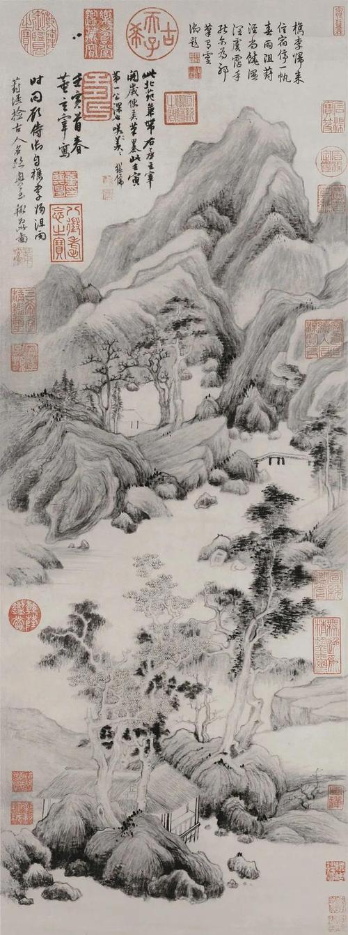 葑溪访古图