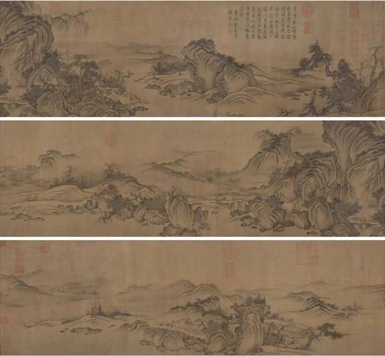 松岩萧寺图